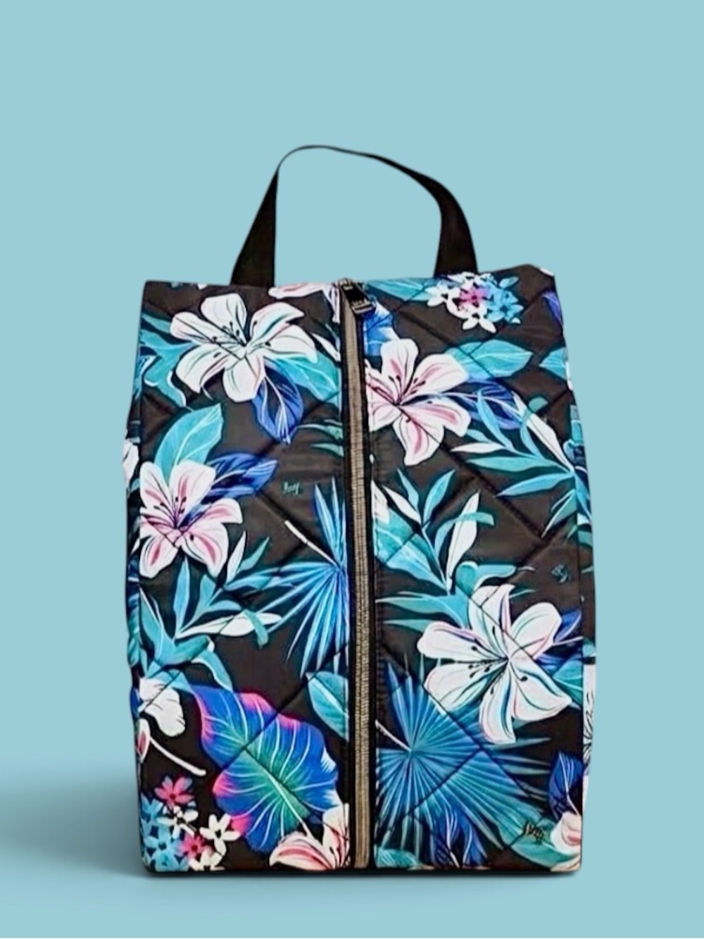 NWT Lug Tuck Quilted Zip Heat Safe Hot Styling Tool Case in Tropical Hibiscus
